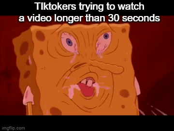 cartoon - Tiktokers trying to watch a video longer than 30 seconds ingfip.com