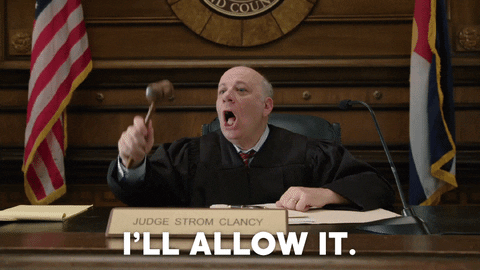 judge gif - Coy Judge Strom Clancy I'Ll Allow It.