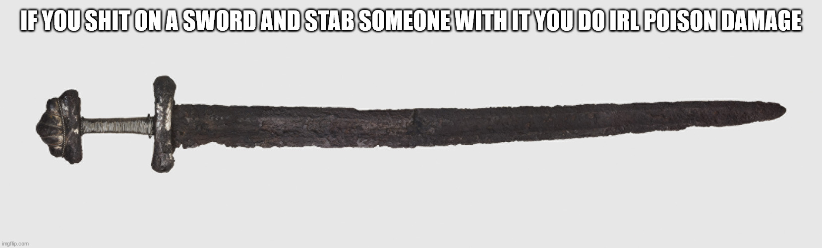 dagger - If You Shit On A Sword And Stab Someone With It You Do Irl Poison Damage imgflip.com