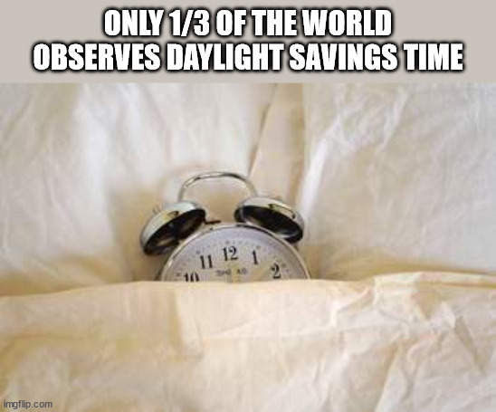 design - Only 13 Of The World Observes Daylight Savings Time 11 12 1 imgflip.com