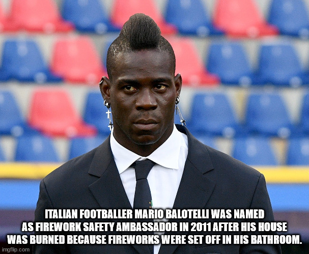 punjabi hair style new - Italian Footballer Mario Balotelli Was Named As Firework Safety Ambassador In 2011 After His House Was Burned Because Fireworks Were Set Off In His Bathroom. imgflip.com