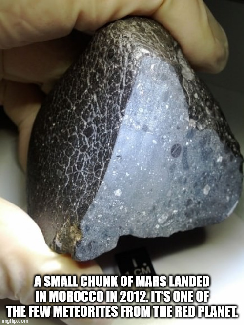 inside meteorites - A Small Chunk Of Mars Landed In Morocco In 2012. It'S One Of The Few Meteorites From The Red Planet imgflip.com