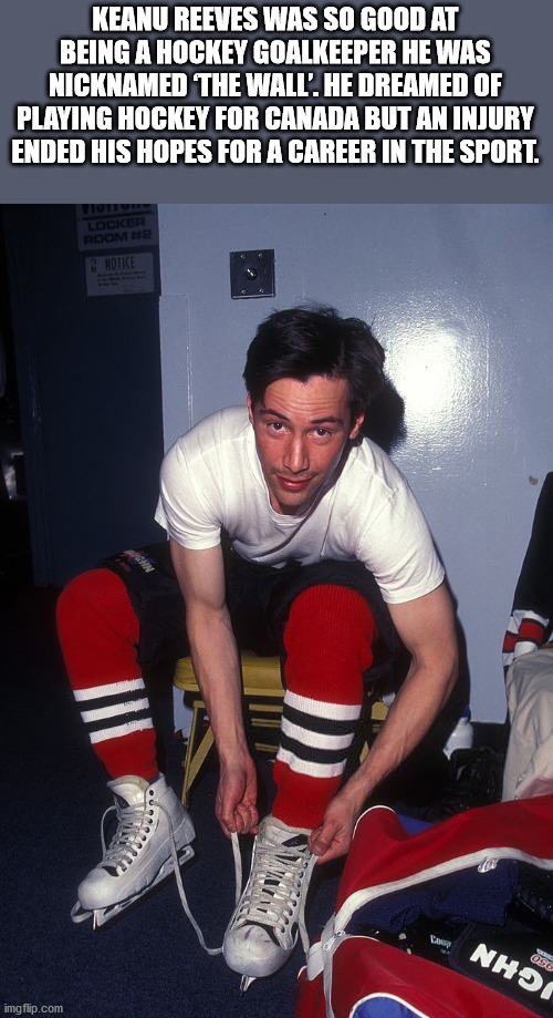 fun facts - useless facts1999 keanu reeves - Keanu Reeves Was So Good At Being A Hockey Goalkeeper He Was Nicknamed The Wall. He Dreamed Of Playing Hockey For Canada But An Injury Ended His Hopes For A Career In The Sport. Locker Room Hp 3 Notice Ca Nhor 