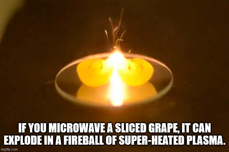 joker 99 problems - If You Microwave A Sliced Grape, It Can Explode In A Fireball Of SuperHeated Plasma. imgflip.com