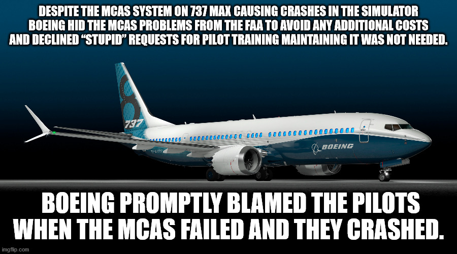 national geographic encounter - Despite The Mcas System On 737 Max Causing Crashes In The Simulator Boeing Hid The Mcas Problems From The Faa To Avoid Any Additional Costs And Declined Stupid" Requests For Pilot Training Maintaining It Was Not Needed. 737
