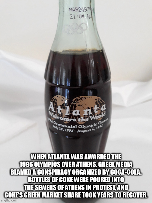 goonswarm propaganda - W Atlanta Welcomes the World mi Centennial Olympic Troly 19, 1996 Gamer When Atlanta Was Awarded The 1996 Olympics Over Athens, Greek Media Blamed A Conspiracy Organized By CocaCola. Bottles Of Coke Were Poured Into The Sewers Of At