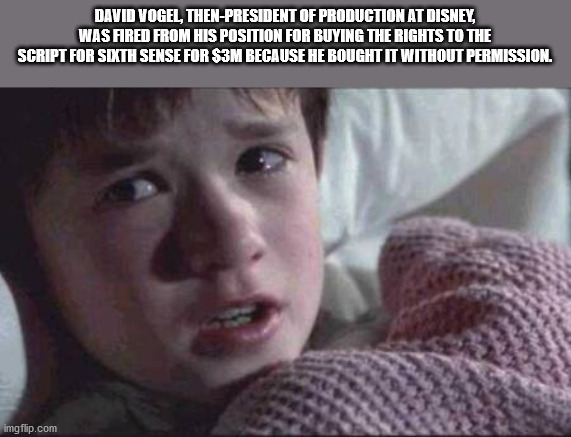 fun facts - nazis everywhere meme - David Vogel, ThenPresident Of Production At Disney, Was Fired From His Position For Buying The Rights To The Script For Sixth Sense For $3M Because He Bought It Without Permission. imgflip.com
