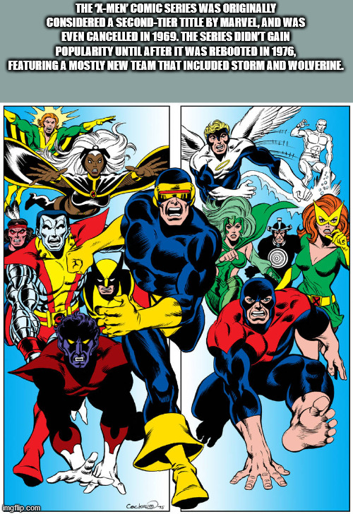 dave cockrum art - The XMen' Comic Series Was Originally Considered A SecondTier Title By Marvel, And Was Even Cancelled In 1969. The Series Didnt Gain Popularity Until After It Was Rebooted In 1976, Featuring A Mostly New Team That Included Storm And Wol