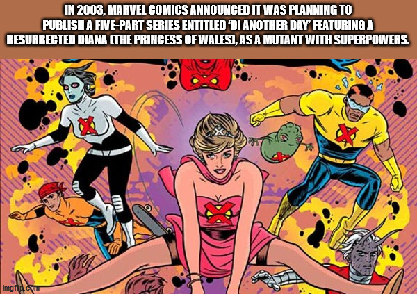 x statix princess diana - In 2003, Marvel Comics Announced It Was Planning To Publish A FivePart Series Entitled Di Another Day Featuring A Resurrected Diana The Princess Of Walesi, As A Mutant With Superpowers. Wd imgni dom