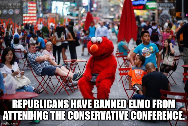 crufts 2015 - Nike Republicans Have Banned Elmo From Attending The Conservative Conference. imgflip.com