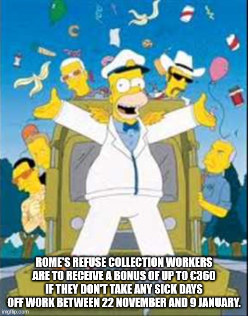 steve martin simpsons ray patterson - Rome'S Refuse Collection Workers Are To Receive A Bonus Of Up To 360 If They Don'T Take Any Sick Days Off Work Between 22 November And 9 January. imgflip.com
