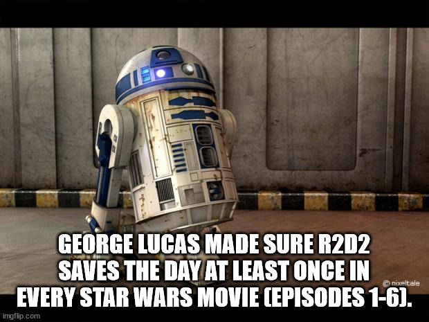 c 3po - George Lucas Made Sure R2D2 Saves The Day At Least Once In Every Star Wars Movie Cepisodes 16. pixeltale imgflip.com