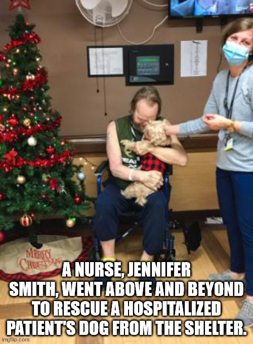 kanye west meme - 13 Merr Che A Nurse, Jennifer Smith, Went Above And Beyond To Rescue A Hospitalized Patient'S Dog From The Shelter. imgflip.com