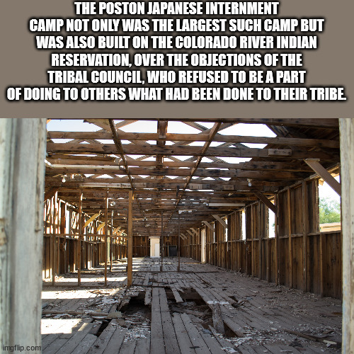 iron - The Poston Japanese Internment Camp Not Only Was The Largest Such Camp But Was Also Built On The Colorado River Indian Reservation, Over The Objections Of The Tribal Council, Who Refused To Be A Part Of Doing To Others What Had Been Done To Their T