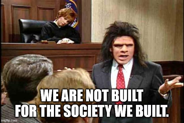 Shower Thoughts - We Are Not Built For The Society We Built