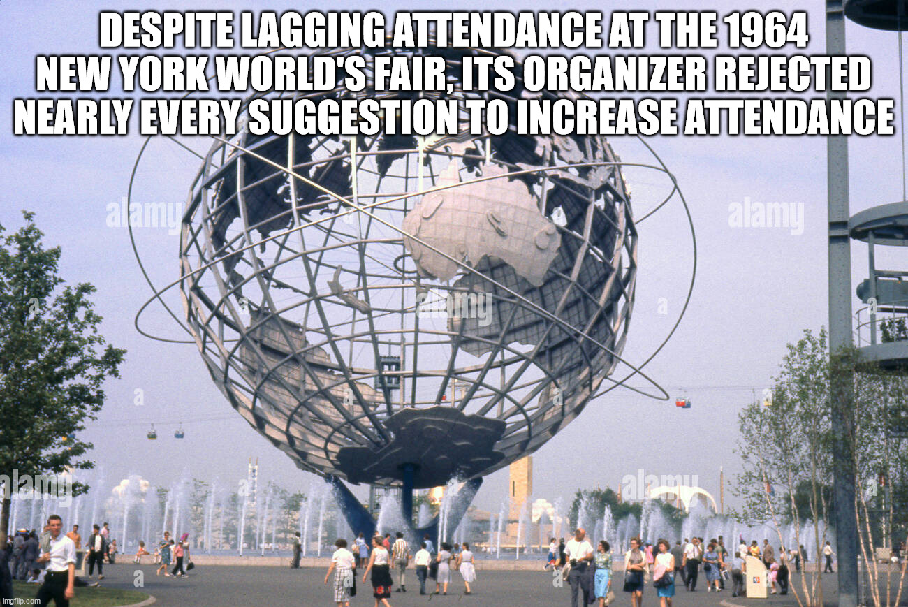 globe - Despite Lagging Attendance At The 1964 New York World'S Fair, Its Organizer Rejected Nearly Every Suggestion To Increase Attendance alamy alamu alamy