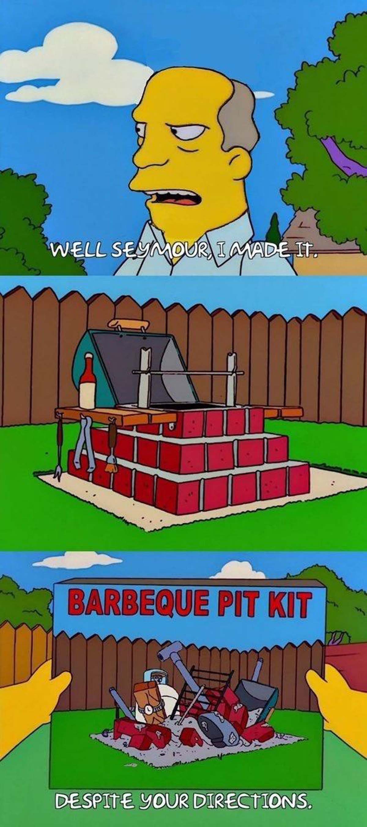 that's a fine looking barbecue pit - Well Seymour I Made It. Barbeque Pit Kit Despite Your Directions.