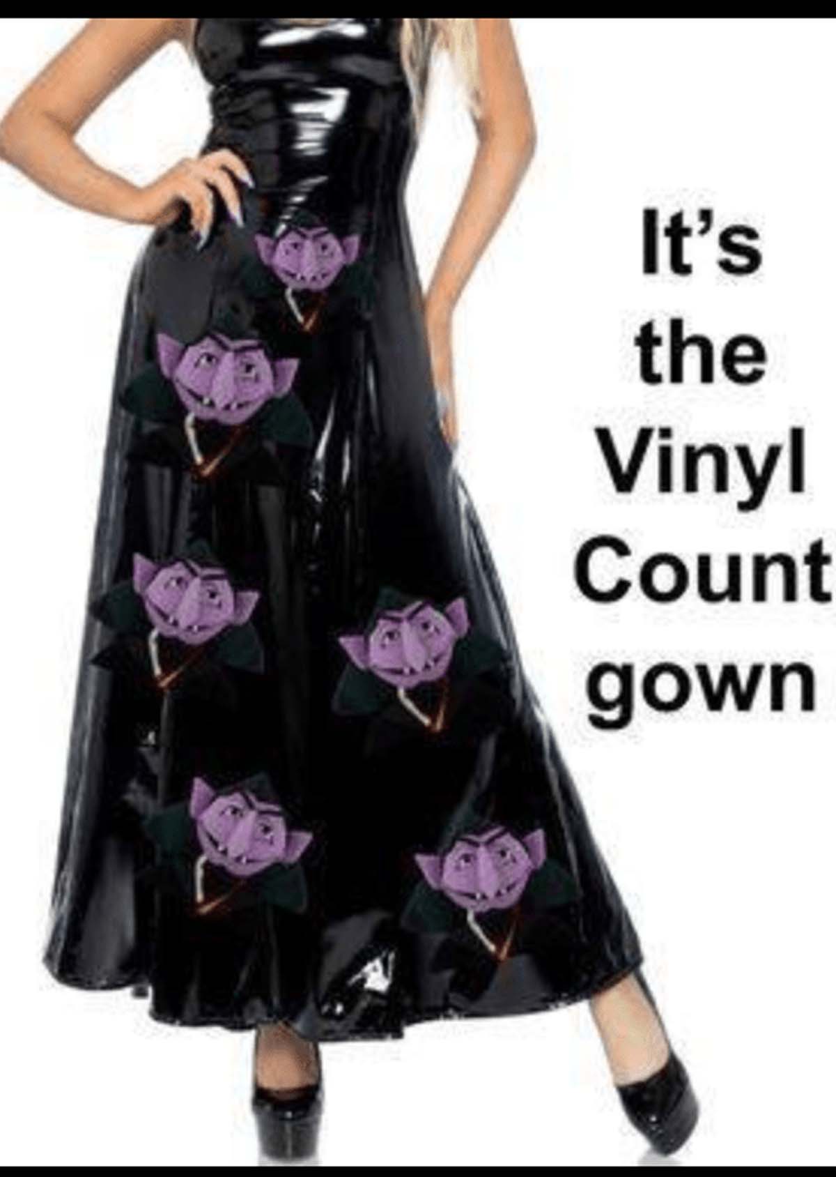 black vinyl dress - It's the Vinyl Count gown