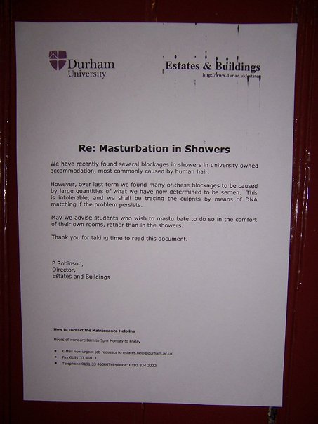 Dont masturbate in the showers