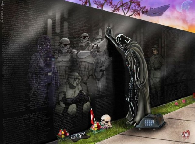fan art darth vader memorial wall - 2 000 widelec.org