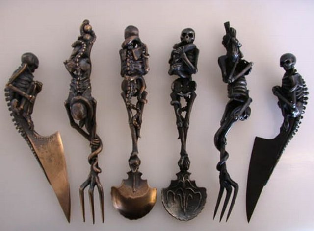 skeleton cutlery set