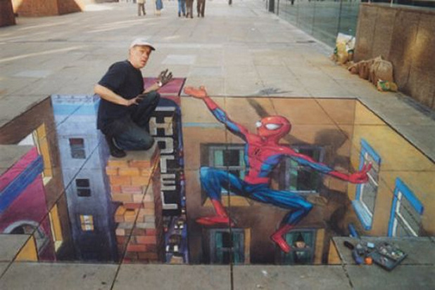Incredible 3D Sidewalk Chalk Art