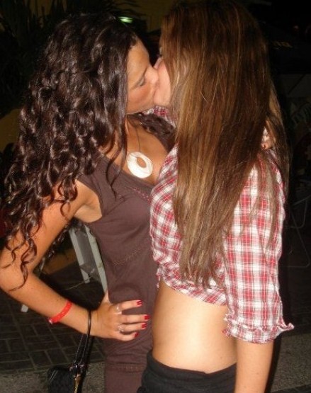 Hot College Girls Making Out.