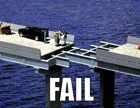 how in the hell could they fail making a bridge....