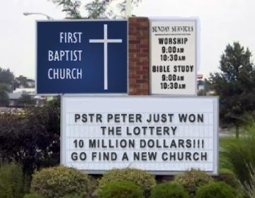 CHURCH SIGNS: FRIENDS DONT LET FRIENDS GO TO HELL