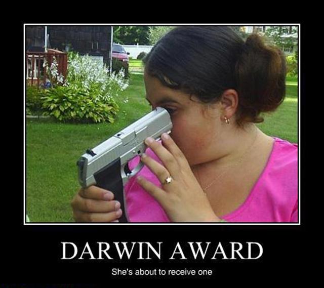 darwin awards - Darwin Award She's about to receive one