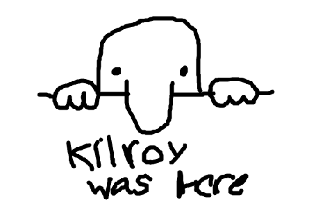 line art - Kilroy was here