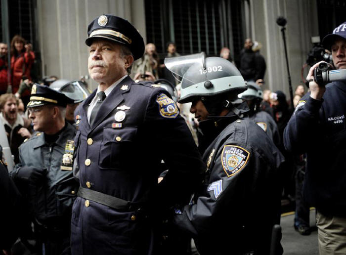 Retired Police Chief Captain Ray Lewis is arrested at an Occupy Wall Street protest.