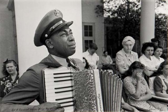 Chief Petty Officer Graham Jackson was scheduled to play his accordion for President Franklin Roosevelt's enjoyment on April 12, 1945. Instead he played "Going Home" as the President's body was escorted away from the Little White House in Warm Springs, Ga.