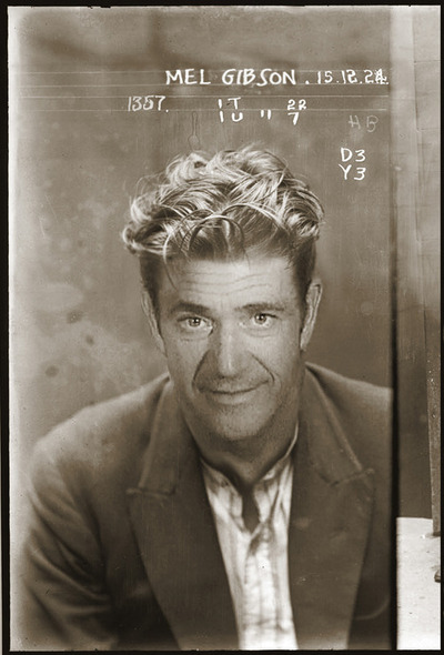 Famous mugshots in 1920s style