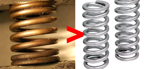 A compressed spring weighs more than a relaxed one: