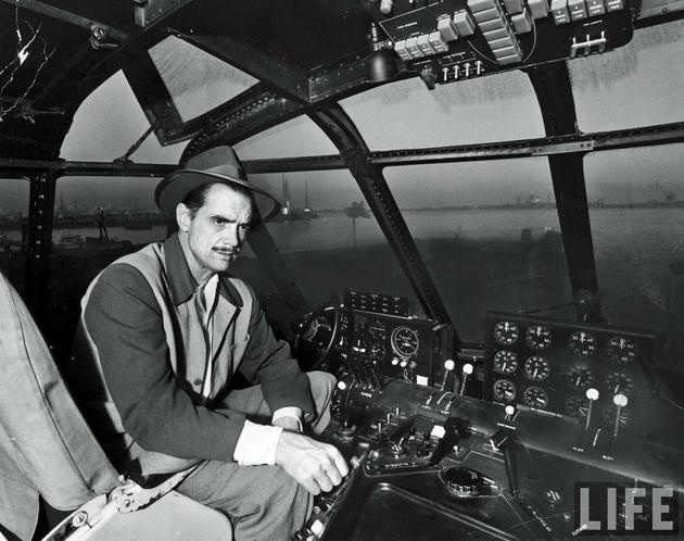 Howard Hughes inside of the H-4 Hercules, more widely known as the Spruce Goose. At the time, it was the largest airplane ever created. Photo: LIFE.