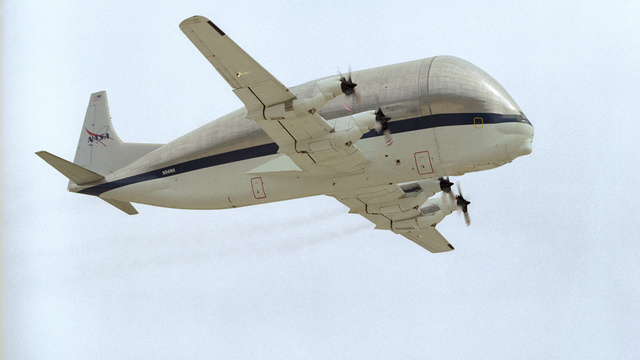 B377PG  NASAs Super Guppy Turbine cargo plane, first flew in its outsized form in 1980.