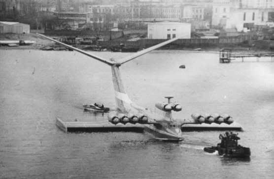 The Caspian Sea Monster, also known as the Kaspian Monster, was an experimental ekranoplan, developed at the design bureau of Rostislav Alexeyev in 1966.
