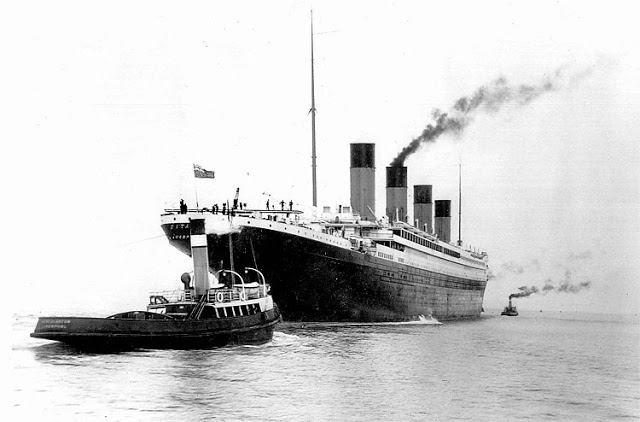 The Titanic departs Belfast on April 2, 1912 for its first sea trial. Eight days later it began its maiden and final voyage. Palm Beach Post files