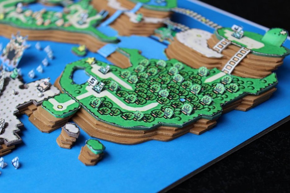 3-D Paper Diorama Of Super Mario World any gamer can enjoy
