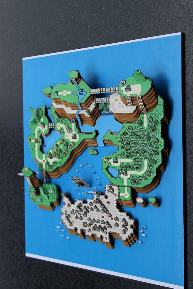 3-D Paper Diorama Of Super Mario World any gamer can enjoy