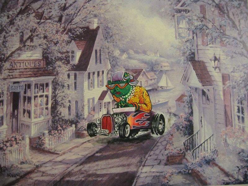 Artist Paints Characters Into Old Thrift Store Paintings