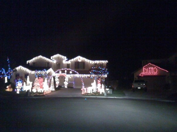 You know you've got the best lights on the block when the next door neighbor just says "...yeah fuck it."