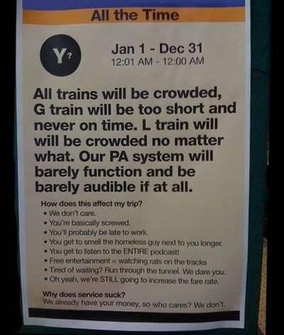 NYC Subway Delay Poster