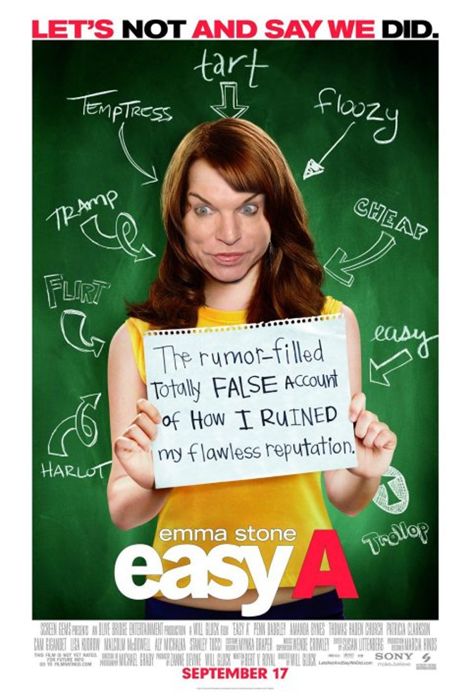 easy a movie poster - Let'S Not And Say We Did. tart Temptress I flouza Cheap Trame Flirt Doa The rumorfilled Totally False Account of How I Ruined my flawless reputation Haru emma stone Todler easy L Elson September 17