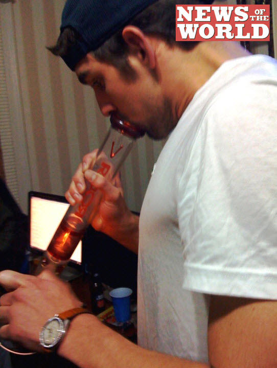 This picture of him taking a bong hit at the University of South Carolina recently made its way into the news...