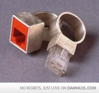 Geek wedding rings