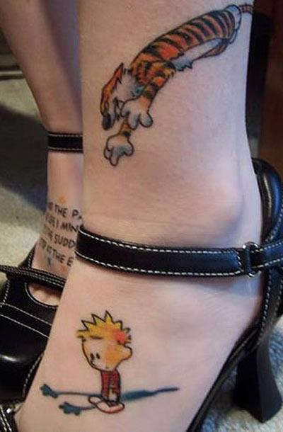 Calvin and Hobbes tattoos