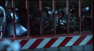 Series Trademark: In each Terminator film the villainous character's death is greeted with the word "Terminated" in some way: Sarah Connor says "You're terminated fucker" as she crushes the Terminator in the hydraulic press.