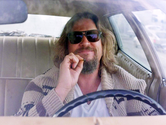 Before filming a scene, Jeff Bridges would frequently ask the Coen Brothers "Did the Dude burn one on the way over?" If they said he had, he would rub his knuckles in his eyes before doing a take.